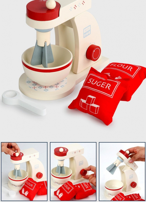 Set Mixer din Lemn cu Accesorii [4]
