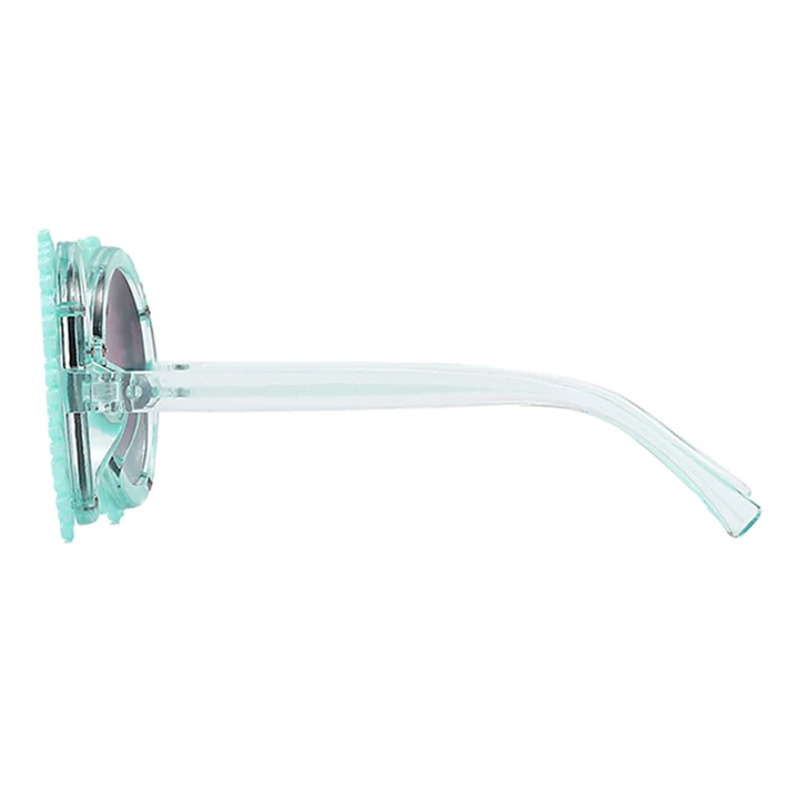 Set Ochelari de Soare pentru Fetite, Model Floricele Vesele, Marime Universala - Verde [9]
