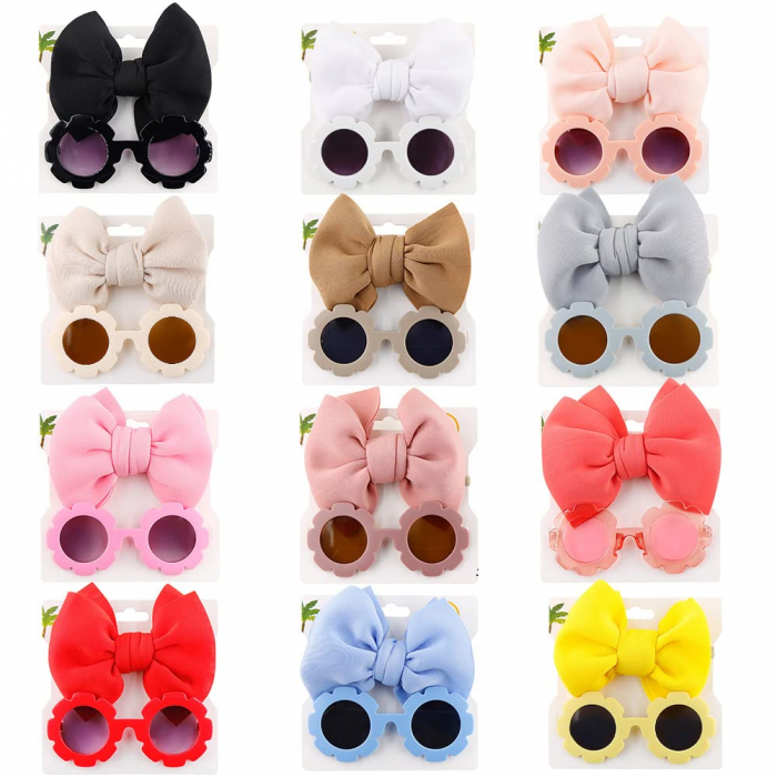 Set Ochelari si Bentita pentru Fetite, Marime Universala - Albastru [2]
