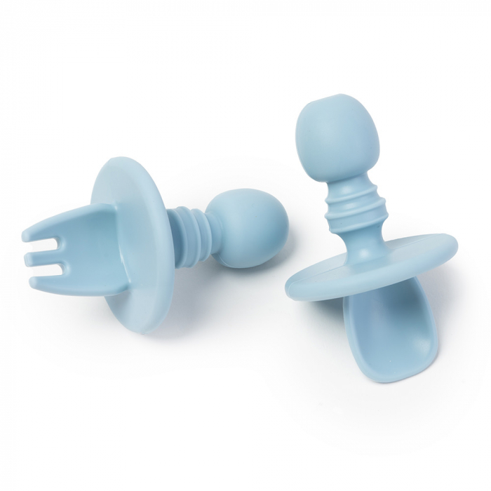 Set Tacamuri pentru Bebelusi Silicon - 10cm Albastru - Nurio