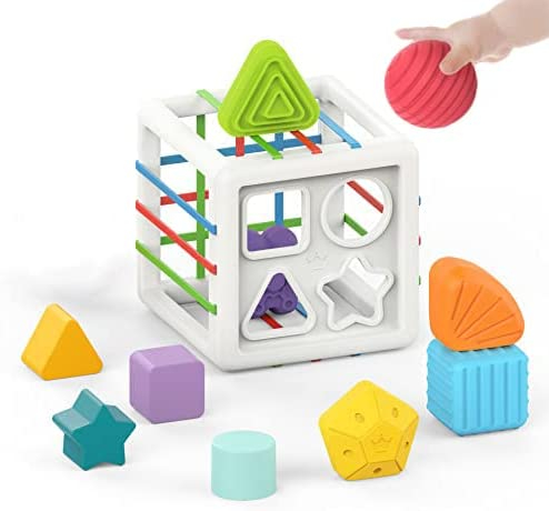 Sortator Forme cu Benzi de Cauciuc 10 Forme Montessori [2]