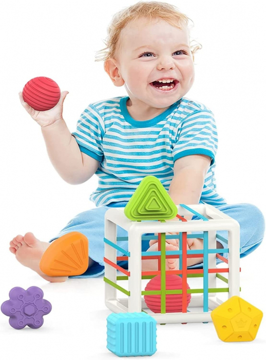 Sortator Forme cu Benzi de Cauciuc 10 Forme Montessori [7]