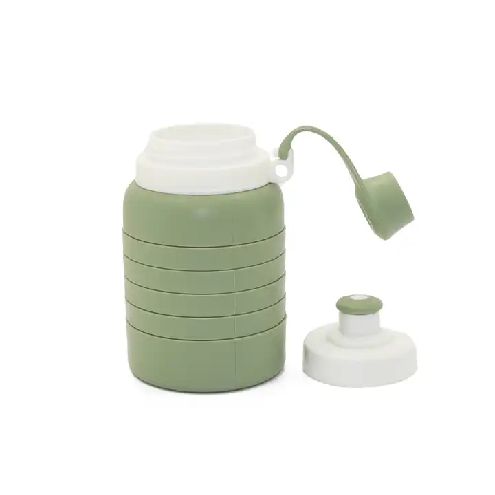 Sticla Pliabila din Silicon, 500 ml - Verde [7]