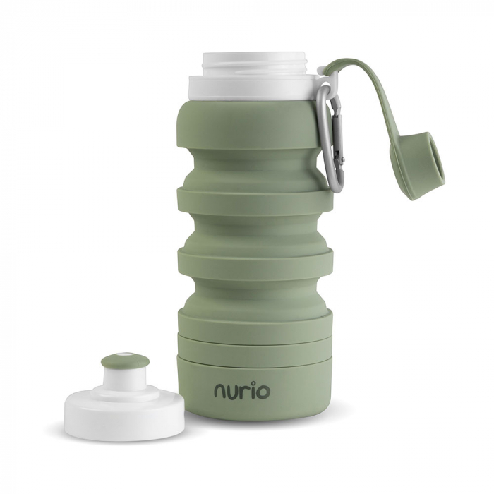 Sticla Pliabila din Silicon, 500 ml - Verde [3]