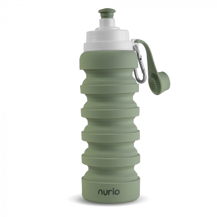 Sticla Pliabila din Silicon, 500 ml - Verde [2]