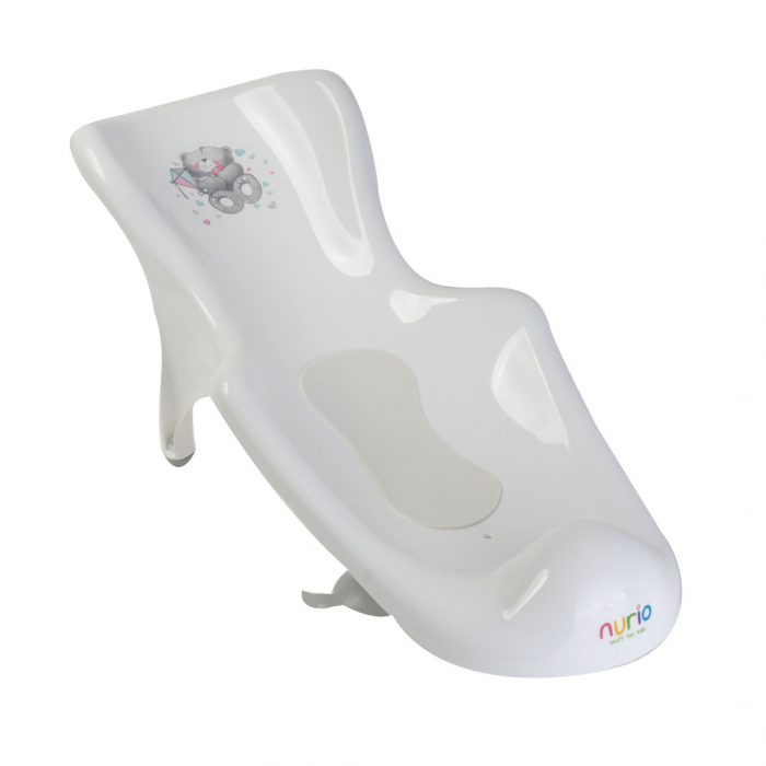 Suport Anatomic Cadita cu Covorasul Anti-Alunecare Ursulet - Alb [2]