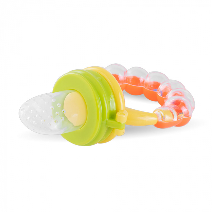 Suzeta pentru Fructe, Legume cu Zornaitoare - Portocaliu/Verde [2]