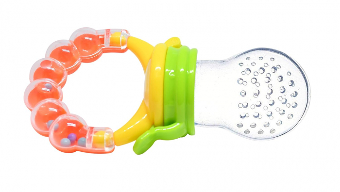 Suzeta pentru Fructe, Legume cu Zornaitoare - Portocaliu/Verde [6]