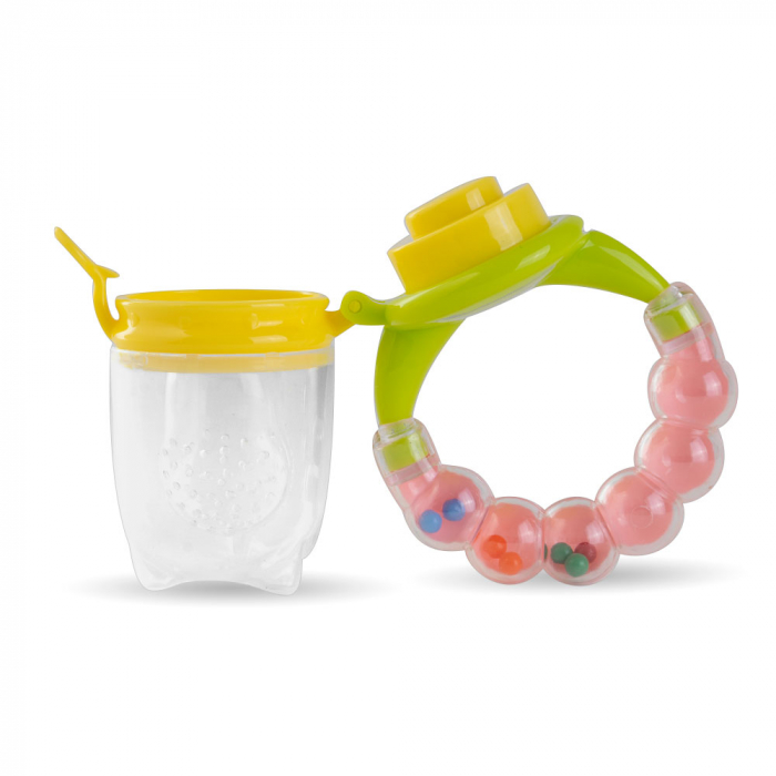 Suzeta pentru Fructe, Legume cu Zornaitoare - Roz/Verde [3]