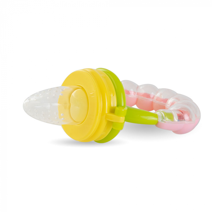 Suzeta pentru Fructe, Legume cu Zornaitoare - Roz/Verde [2]