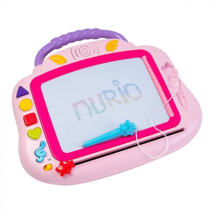 Tabla Magnetica Multifunctionala cu Creion, Melodii, Sunete si Lumini, Roz [2]