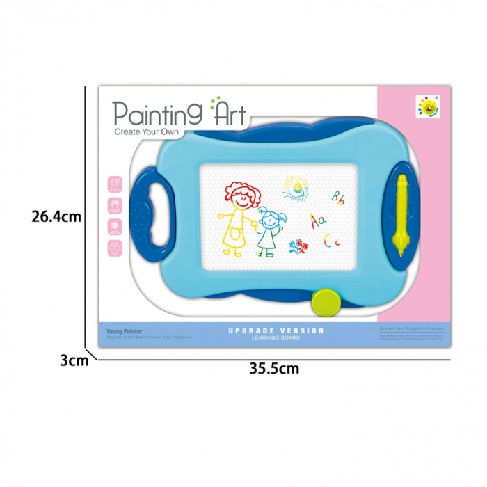 Tablita Magnetica de Desenat cu Creion Inclus, Painting Art, Albastru [3]