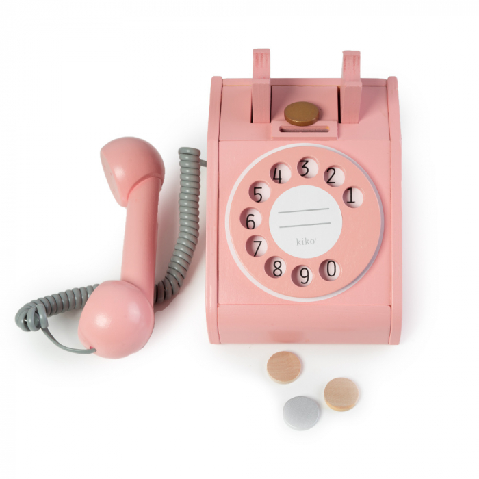 Telefon roz din lemn [2]