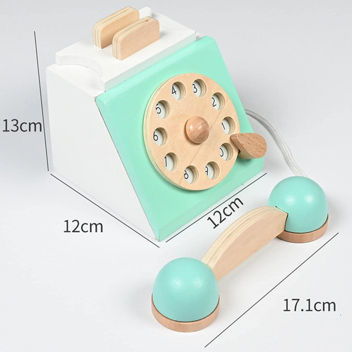 Telefon de Jucarie din Lemn Retro [3]