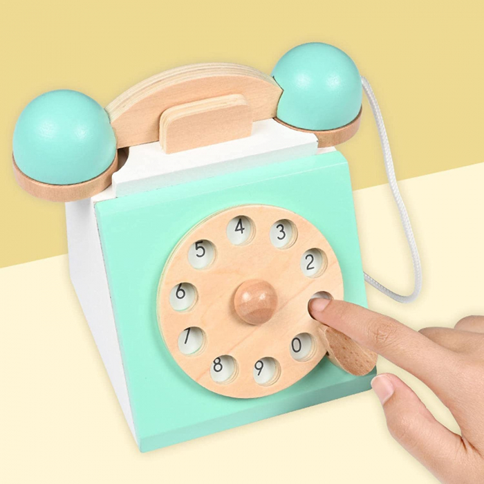 Telefon de Jucarie din Lemn Retro [5]