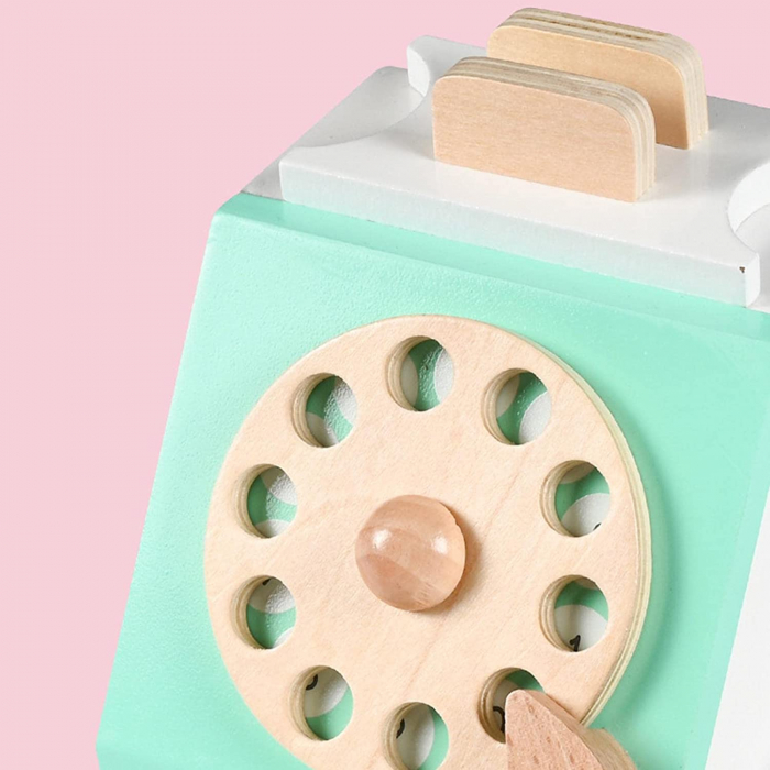Telefon de Jucarie din Lemn Retro [6]