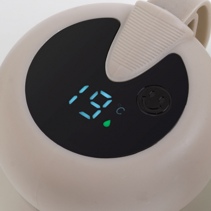Termos cu Senzor Temperatura si Afisaj LED pentru Copii, Otel Inoxidabil - Bej [2]