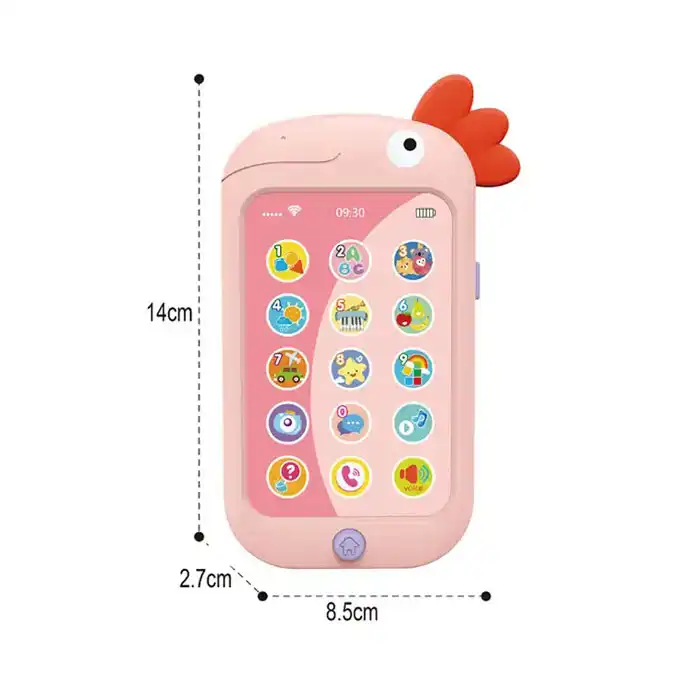 Telefon pentru bebelusi cu lumini si sunete - Roz [3]