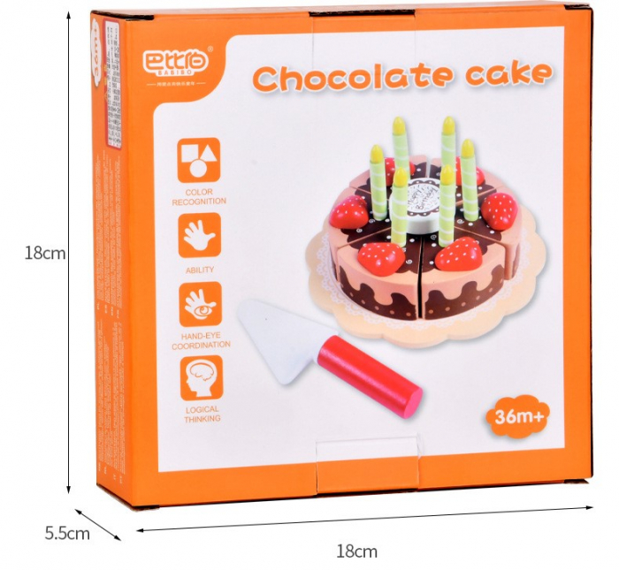 Tort Aniversar din Lemn cu Accesorii in Cutie - Montessori [4]