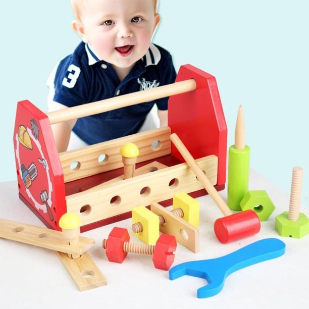 Trusa de Scule cu Maner din Lemn -  16 piese Montessori [9]