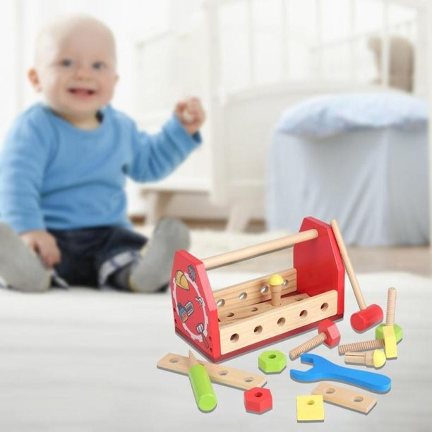 Trusa de Scule cu Maner din Lemn -  16 piese Montessori [2]