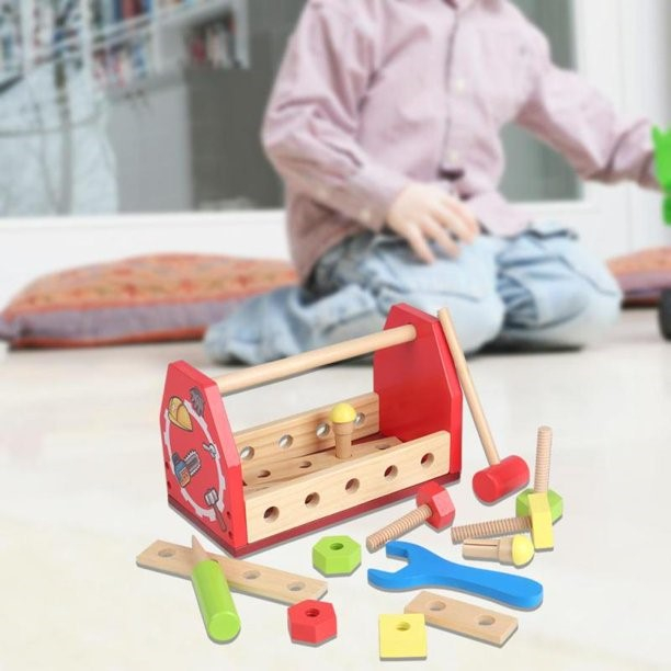 Trusa de Scule cu Maner din Lemn -  16 piese Montessori [7]