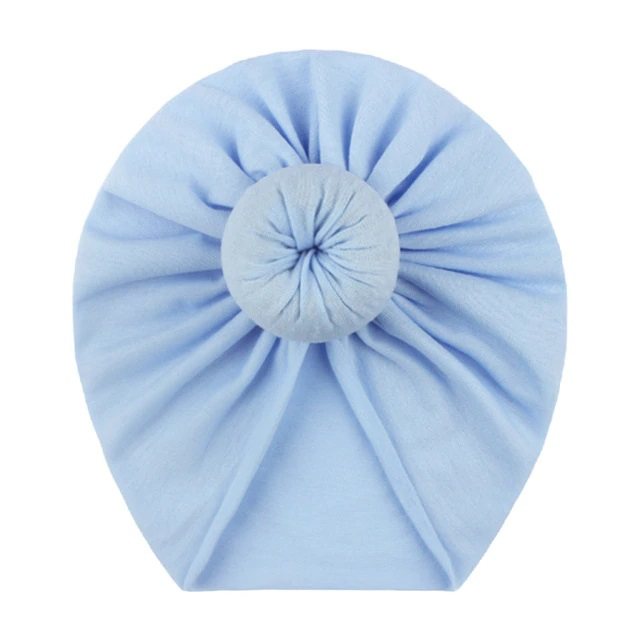 Turban pentru Fetite cu Coc - Albastru Deschis [2]