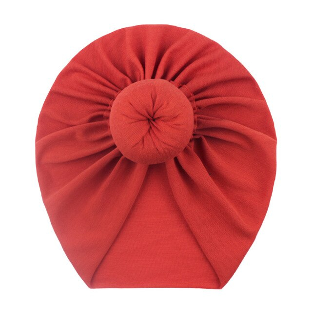 Turban pentru Fetite cu Coc - Caramiziu [2]