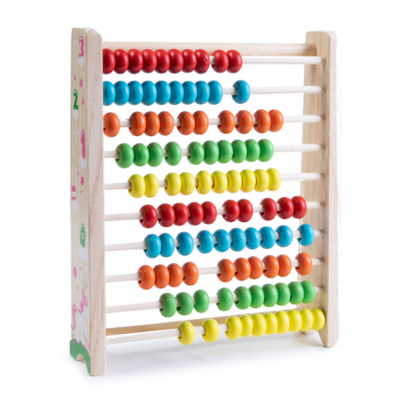 Montessori - Abac din Lemn cu Bile Colorate