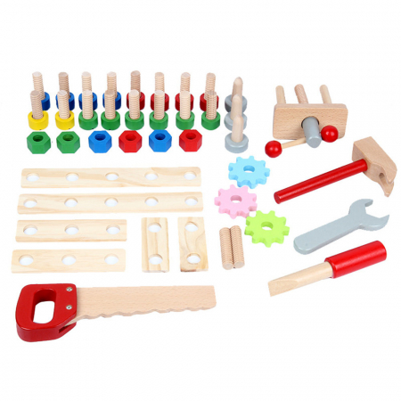 Banc de Lucru Multifunctional din Lemn - 48 Piese Montessori [2]