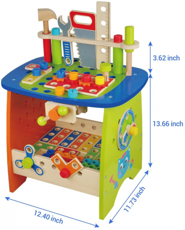 Banc de Lucru Multifunctional cu 89 Piese din Lemn [2]