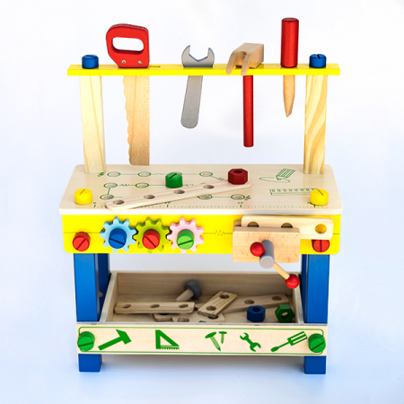 Banc de Lucru Multifunctional din Lemn - 48 Piese Montessori [4]
