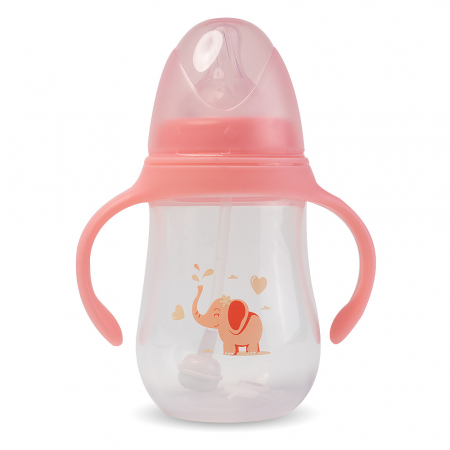 Produse - Biberon cu 2 Manere, 240ml - Roz