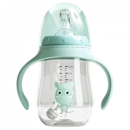 Biberon cu 2 Manere, 240ml - Verde [5]