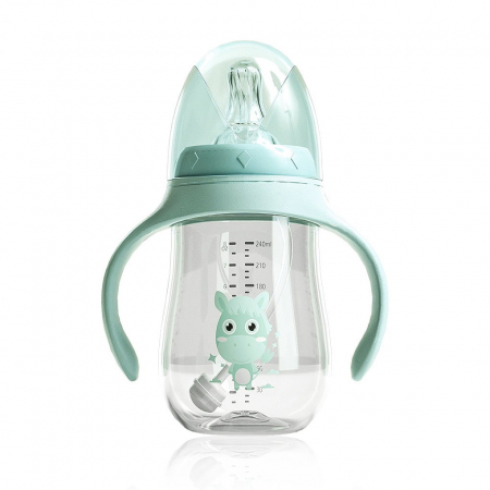 Biberon cu 2 Manere, 240ml - Verde [1]