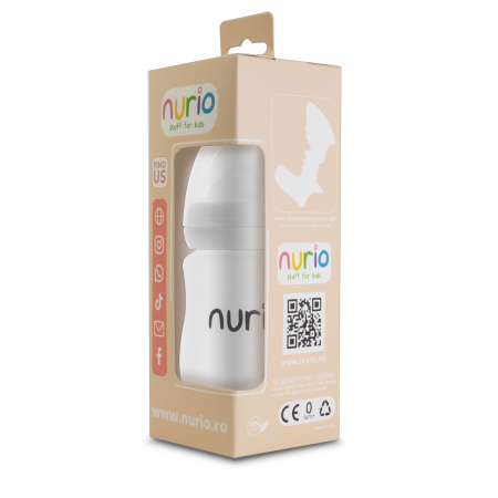 Biberon Nurio Premium din Sticla cu Protectie din Silicon, 150 ml [5]