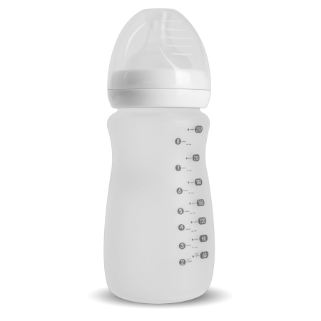 Biberon Nurio Premium din Sticla cu Protectie din Silicon, 250 ml [3]