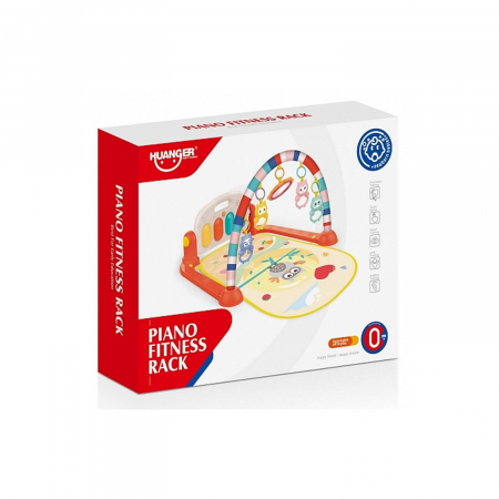 Covoras de joaca cu activitati pentru bebelusi, pian muzical - Huanger [2]