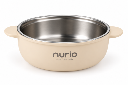 Produse - Bol din Inox cu Protectie din Silicon Nurio - Bej