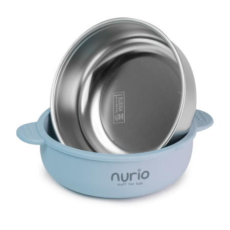Bol din Inox cu Protectie din Silicon Nurio - Albastru [2]