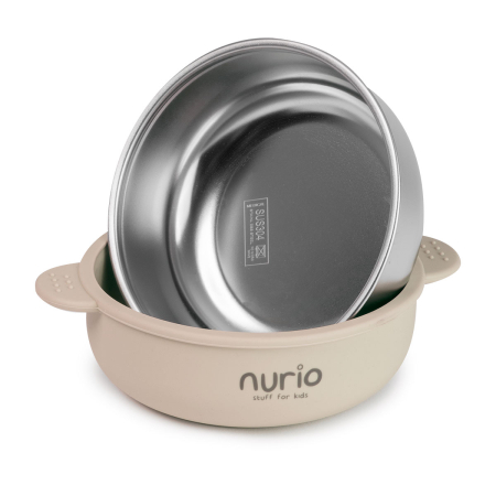 Bol din Inox cu Protectie din Silicon Nurio - Bej [2]
