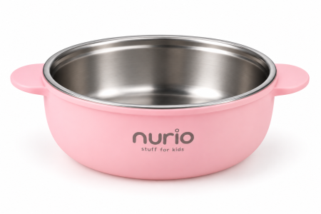 Produse - Bol din Inox cu Protectie din Silicon Nurio - Roz