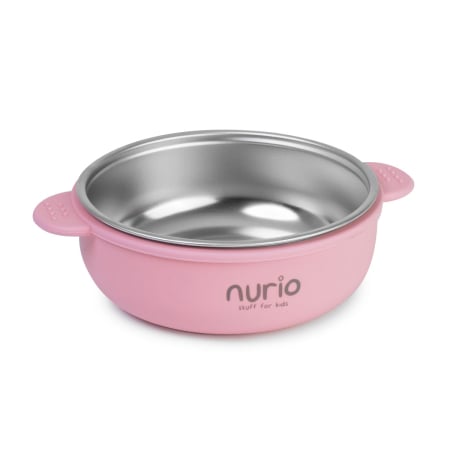Produse - Bol din Inox cu Protectie din Silicon Nurio - Roz