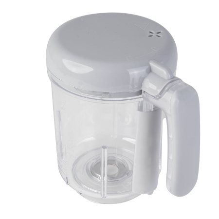 Aparat de Gatit cu Abur si Blender 6 in 1 Nurio - Borcan de Amestecare  cu capac Aparat de Gatit Nurio 6 in 1 pentru Hrana Bebelusi