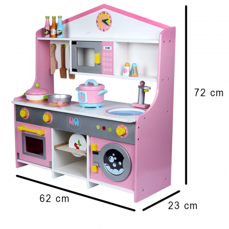 Bucatarie multifunctionala din lemn cu masina de spalat [2]
