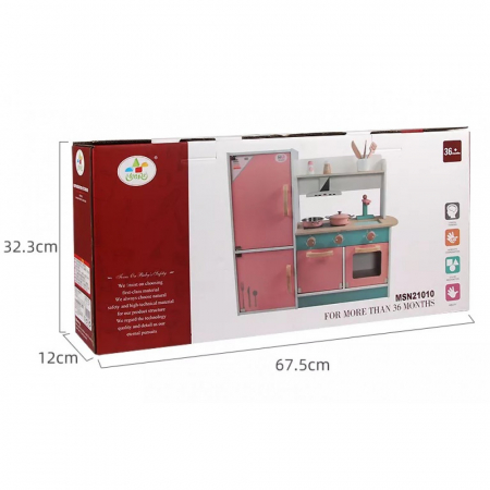 Bucatarie Multifunctionala din lemn cu Aragaz si Frigider [11]