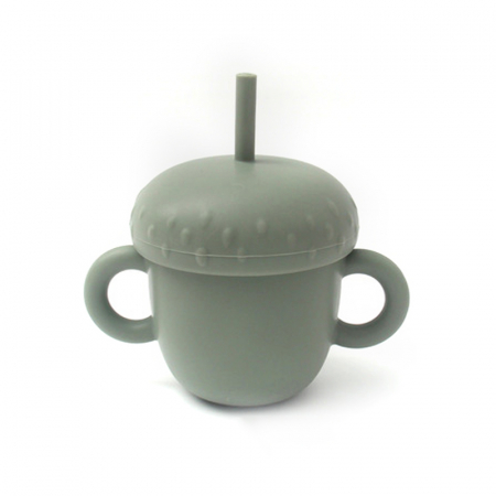 Cana din Silicon cu Pai - Verde [3]
