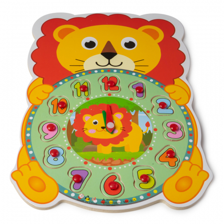 Puzzle-uri Clasice si Speciale - Ceas din Lemn tip Puzzle - Leu - RESIGILAT