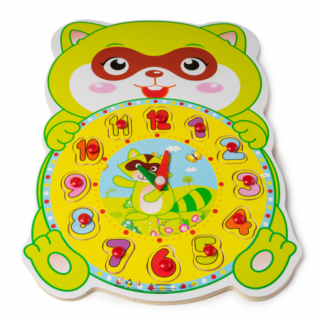 Ceas din Lemn Tip Puzzle - Raton