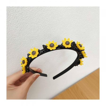 Accesorii - Cordeluta cu Agrafa - Floarea Soarelui